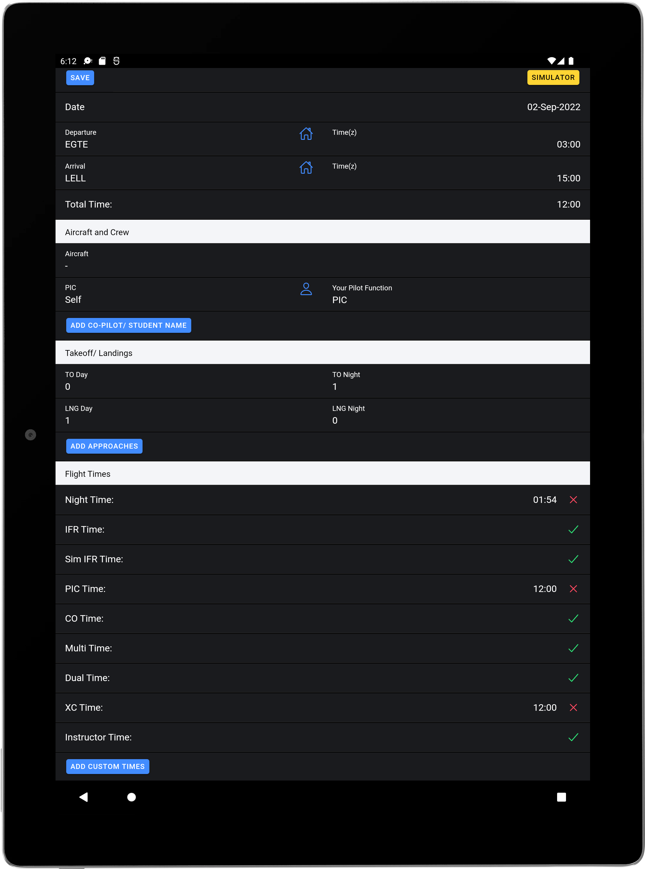 My Pilot Log Digital Pilot Logbook